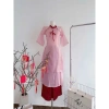 Áo dài tết cách tân tay ngắn họa tiết, kèm quần tuyết nhung nữ tính D713 - Thiết kế tinh tế, phù hợp ngày Tết, giá chỉ 221.000₫ 5