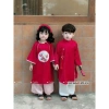 Áo dài Tết cặp đôi đỏ bé gái bé trai, tặng bướm cài tóc NANA'S KIDS 155.000₫ 2