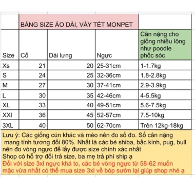 Áo dài Tết cho thú cưng Gấm Hoàng Vân 2.026 - Thiết kế sang trọng, giá 172.000₫ 3