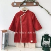 Áo Dài Tết Đôi Bé Trai và Bé Gái Cách Tân Truyền Thống Giá 197.600 VND Giảm Đặc Biệt 9
