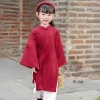 Áo dài Tết đôi bé trai và bé gái màu đỏ có khăn, quần 8-25kg BERNIE H924B08 giảm giá 278.000₫ 2