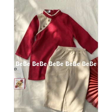 Áo dài tết đôi Minh Nguyệt bé trai bé gái, set, tặng mắn, size 10‑38kg, giảm 276k 6 Áo dài tết đôi Minh Nguyệt bé trai bé gái, set, tặng mắn, size 10‑38kg, giảm 276k 6