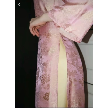 Áo Dài Tết Du Xuân Lụa Gấm Cao Cấp - Wonmen Dress Lich Thiệp Nữ Giá 278.000đ