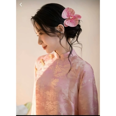 Áo Dài Tết Du Xuân Lụa Gấm Cao Cấp - Wonmen Dress Lich Thiệp Nữ Giá 278.000đ