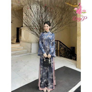 Áo dài tết gấm hạc quạt lịch lãm, form xuông thanh lịch, giá ưu đãi 273k 5 Áo dài tết gấm hạc quạt lịch lãm, form xuông thanh lịch, giá ưu đãi 273k 5