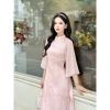 Áo dài Tết set tơ tấm ánh kim, thêu phối quần lụa 3 màu Y Hình - Haicogai 3