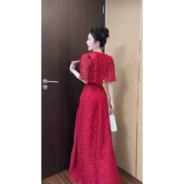 Áo dài tết Thảo xinh A8.199 Áo dài cô dâu xinh sang giá chỉ 399.000đ 3