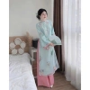 Áo dài Tết Voan thêu cá chép hoa sen nút tàu quần satin giá ưu đãi 297.515 5