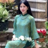 Áo dài tết Xuân 2.026 cách tân dáng suông, vải gấm lụa tơ cao cấp đính cúc bọc 6