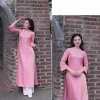 Áo dài Tết Xuân Mai cách tân suông cổ tròn đính ngọc, tơ óng sang trọng TH96 – Giá ưu đãi 296k 5