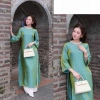 Áo dài Tết Xuân Mai cách tân suông cổ tròn đính ngọc, tơ óng sang trọng TH96 – Giá ưu đãi 296k 6