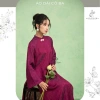Áo Dài Tiểu Phụng Gấm Tằm Ánh Kim Đính Nơ Suông Dài Tay Loe Mặc Tết 329k Cô Ba 8