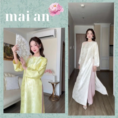 Áo dài Trúc Anh cách tân dáng suông đính cúc tàu trẻ trung - Tết 2.026 - Giá 285.000đ (Giảm tới 350.550đ)
