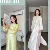 Áo dài Trúc Anh cách tân dáng suông đính cúc tàu trẻ trung - Tết 2.026 - Giá 285.000đ (Giảm tới 350.550đ) 2