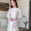 Áo dài Trúc Anh cách tân dáng suông đính cúc tàu trẻ trung - Tết 2.026 - Giá 285.000đ (Giảm tới 350.550đ) 5