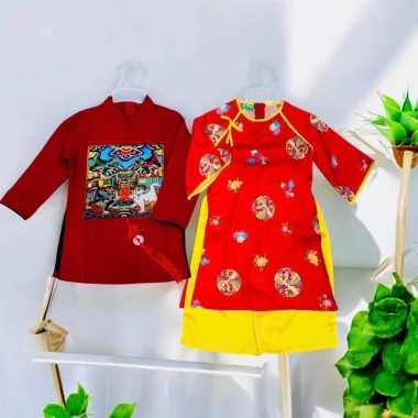 Áo Dài Truyền Thống Cặp Bé Trai & Bé Gái - Thời Trang Trẻ Em Giá 250.000 VNĐ 5 Áo Dài Truyền Thống Cặp Bé Trai & Bé Gái - Thời Trang Trẻ Em Giá 250.000 VNĐ 5