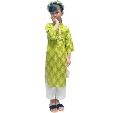 Áo Dài Truyền Thống Lụa Cặp Bé Trai Bé Gái - Giá 200k (Giá gốc 260k) - Thời Trang Trẻ Em 9