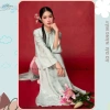 Áo Dài Truyền Thống Ôm Tiểu Vũ Vải Gấm Cao Cấp Cổ Cao Tay Dài - Nàng Mây Sang Trọng 119k 3