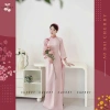 Áo Dài Vân Chi Truyền Thống Lụa Ngọc Trai Mềm Mát Tay Lỡ Thêu Nơ Cherry - 520k 7