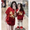 Áo Gia Đình BÍNH NGỌ 2.026 Cotton Đỏ Ngựa May Mắn (8-85kg) Giá 59.900