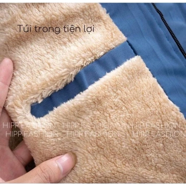 Áo Gió Lót Lông Cừu Dày Dặn 3 Khóa Chống Nước Chống Gió Siêu Tiện Lợi - AL001