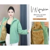 Áo gió nữ 2 lớp có mũ chống nước, lót lông cừu hàng loại 1 - Giá chỉ 96,912₫