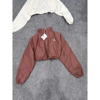 Áo Gió Nữ Cổ Cao Croptop 2 Túi Vải Dù 2 Lớp Quảng Châu Cao Cấp TP65 Giá 159k