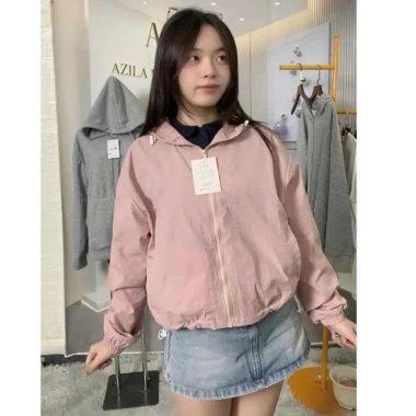 Áo Gió Nữ Croptop Nhăn Dáng Có Mũ - Chất Gió Cao Cấp, Giá Chỉ 69k Đón Tết