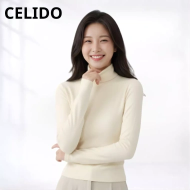 Áo giữ nhiệt CELIDO cổ lọ 6cm cotton dày co giãn, thắt eo tôn dáng, giảm 20% Tết 2.026 4 Áo giữ nhiệt CELIDO cổ lọ 6cm cotton dày co giãn, thắt eo tôn dáng, giảm 20% Tết 2.026 4