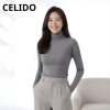 Áo giữ nhiệt CELIDO cổ lọ 6cm cotton dày co giãn, thắt eo tôn dáng, giảm 20% Tết 2.026 5