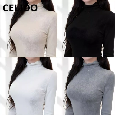 Áo giữ nhiệt CELIDO cổ lọ 6cm cotton dày co giãn, thắt eo tôn dáng, giảm 20% Tết 2.026 7 Áo giữ nhiệt CELIDO cổ lọ 6cm cotton dày co giãn, thắt eo tôn dáng, giảm 20% Tết 2.026 7