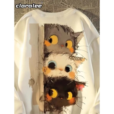 Áo Hoodie Cặp Đôi Hàn Quốc Dài Tay Cổ Tròn In Động Vật - Dáng Rộng, Giá 225k 6 Áo Hoodie Cặp Đôi Hàn Quốc Dài Tay Cổ Tròn In Động Vật - Dáng Rộng, Giá 225k 6