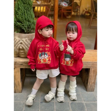Áo Hoodie Đỏ trẻ em in hình Tết 6-26kg, siêu mềm, giảm giá 22% chỉ 114.000₫ Áo Hoodie Đỏ trẻ em in hình Tết 6-26kg, siêu mềm, giảm giá 22% chỉ 114.000₫