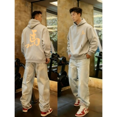 Áo Hoodie Nam Oversized Mũ Trùm Đầu - Phong Cách Tết Nguyên Đán, Giá 108.000 VND 5