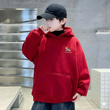 Áo hoodie nỉ bông dày 15-50kg Tết 2.026 thu đông cho bé trai bé gái ấm áp 89.750₫ 2
