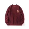 Áo Hoodie Nữ Màu Đỏ Tết Dương Lịch – Con Ngựa Nhỏ, Vải In, Vòng Cổ Tròn Form Rộng, Giá 200k 7