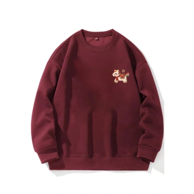 Áo Hoodie Nữ Màu Đỏ Tết Dương Lịch – Con Ngựa Nhỏ, Vải In, Vòng Cổ Tròn Form Rộng, Giá 200k