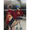 Áo hoodie tròn cổ 2.026 Năm Ngựa màu đỏ - Thu Đông, giá ưu đãi 200k cho Tết Dương lịch 5