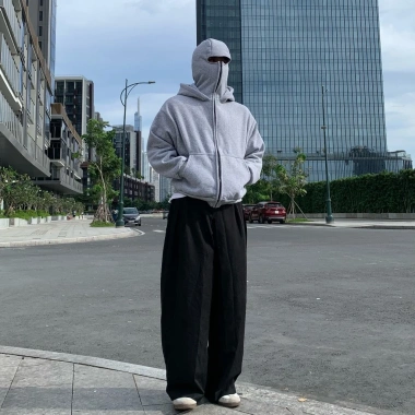 Áo Hoodie Zip Balaclava Ninja GOPYA 2 mũ - Nỉ bông dày dặn, túi trong, xỏ ngón, 135.700₫ 6