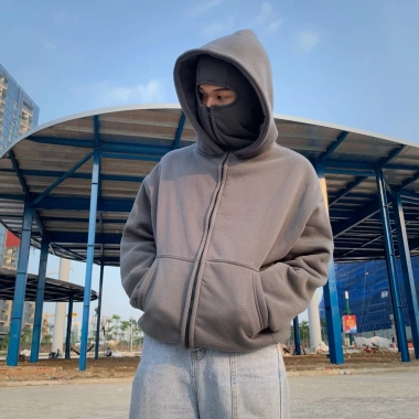 Áo Hoodie Zip Balaclava Ninja GOPYA 2 mũ - Nỉ bông dày dặn, túi trong, xỏ ngón, 135.700₫ 7