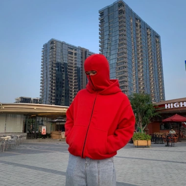 Áo Hoodie Zip Balaclava Ninja GOPYA 2 mũ - Nỉ bông dày dặn, túi trong, xỏ ngón, 135.700₫ 8