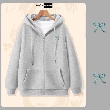 Áo Hoodie Zip Thêu Unisex PEABOO HZ BST01 Mini Nỉ Bông Form Rộng Mũ 2 Lớp 6 Áo Hoodie Zip Thêu Unisex PEABOO HZ BST01 Mini Nỉ Bông Form Rộng Mũ 2 Lớp 6