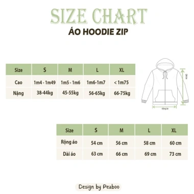 Áo Hoodie Zip Thêu Unisex PEABOO HZ BST01 Mini Nỉ Bông Form Rộng Mũ 2 Lớp 7 Áo Hoodie Zip Thêu Unisex PEABOO HZ BST01 Mini Nỉ Bông Form Rộng Mũ 2 Lớp 7