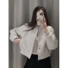 Áo khoác bomber dạ ép dáng ngắn croptop nữ thu đông 2.026 - Giá ưu đãi 159k 6