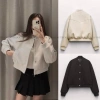 Áo Khoác Bomber Dạ Ép Dáng Ngắn Croptop Nữ Thu Đông Mặc Tết 2.026 Giá 215k