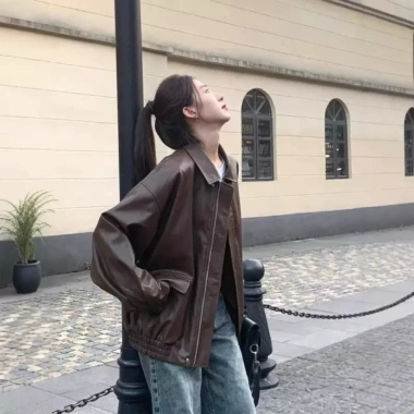Áo khoác bomber da unisex chống gió, chống nước, siêu ngầu, năng động, thời trang