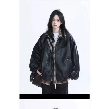 Áo khoác bomber da unisex chống gió, chống nước, siêu ngầu, năng động, thời trang