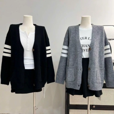 Áo khoác Cadigan 2 vạch tay 2 màu CT49P6 cho nam và nữ - Giá ưu đãi 119k 5 Áo khoác Cadigan 2 vạch tay 2 màu CT49P6 cho nam và nữ - Giá ưu đãi 119k 5