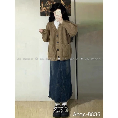 Áo Khoác Cardigan Bigsz Dáng Dễ Mặc Phối Gân Dọc Mẫu Hot 2.024 Phù Hợp Mọi Tuổi 5
