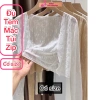 Áo khoác cardigan croptop dài tay nữ vải len lưới hoa xuyên thấu 68.000₫ 2
